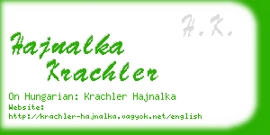 hajnalka krachler business card